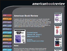 Tablet Screenshot of americanbookreview.org